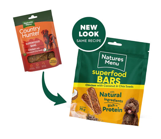Natures Menu Country Hunter Superfood Bars - Natural Treats For Dogs