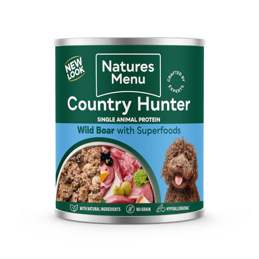 Natures Menu Country Hunter Wild Boar Can - Natural Wet Dog Food