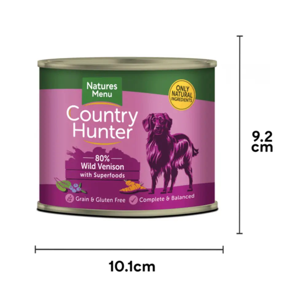Natures Menu Country Hunter wild venison dog food can with superfoods