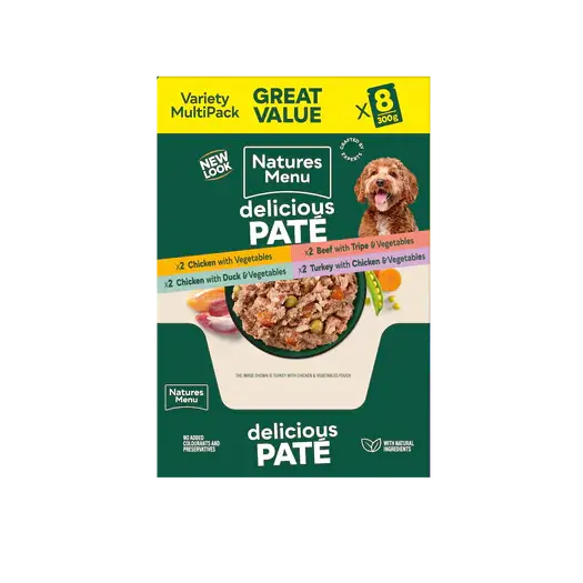 Natures Menu Dog Food Pouch - Multipack 8 x 300g - Natural Wet Dog Food
