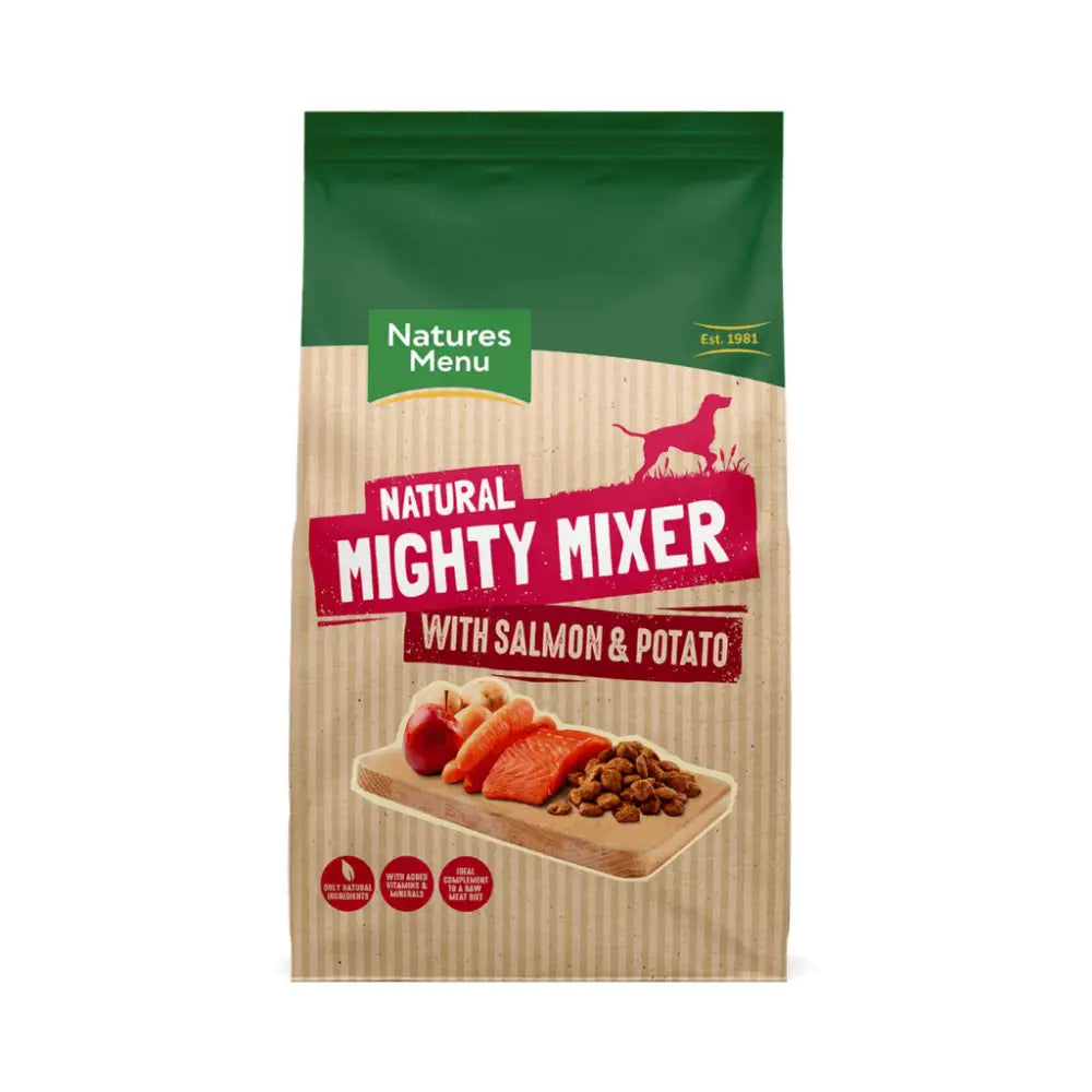 Natures Menu Mighty Mixer Salmon Biscuit Bag for Nutritious Crunch