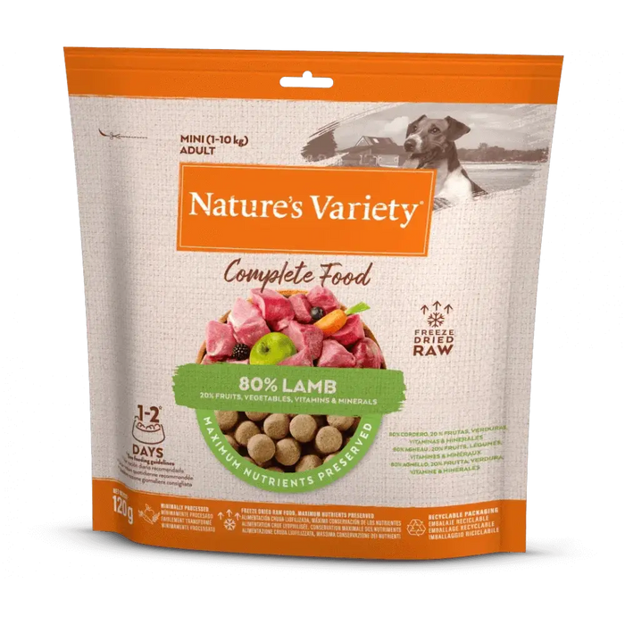 Nature's Variety Complete Freeze Dried Food - Lamb 120g Dog Food - Dry Natures Variety