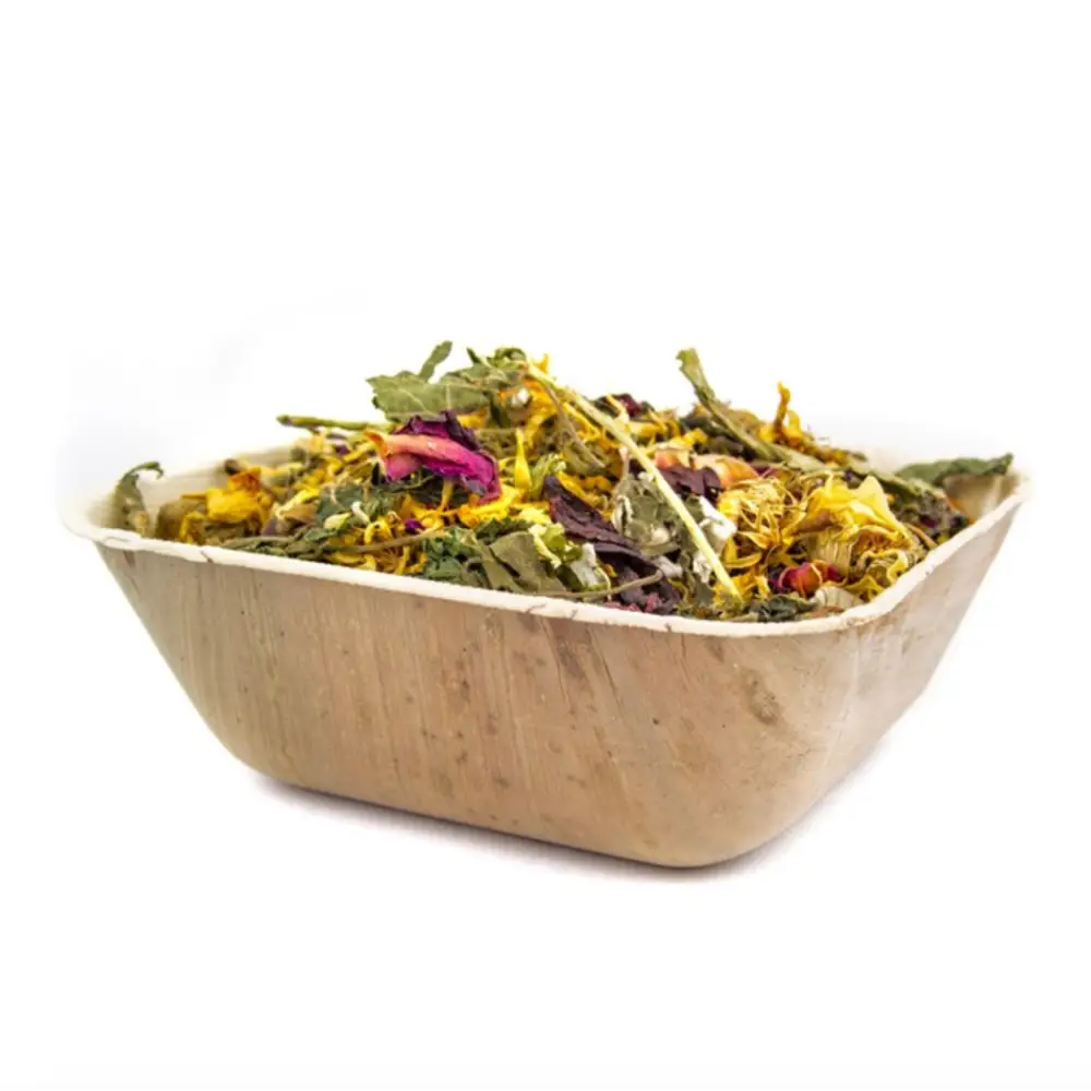 Norah’s Flower Bowl: eco-friendly biodegradable bowl with colorful dried herbs