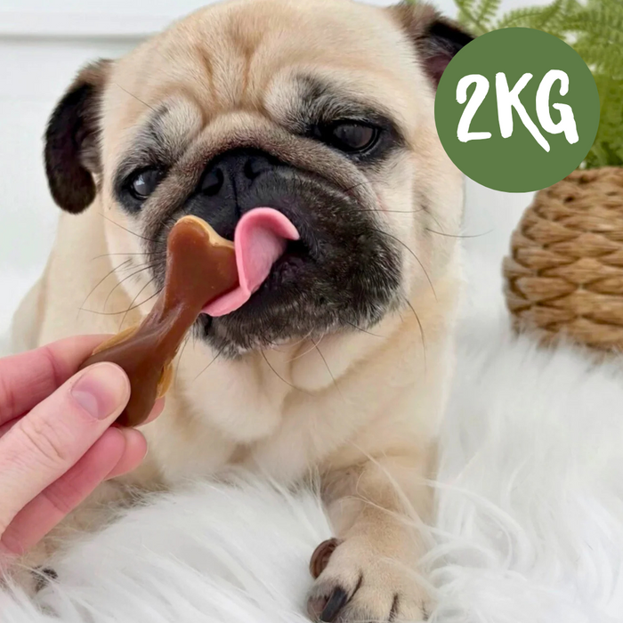 Peanut Butter Bone Chews For Dogs - 2kg Bag - Natural Dog Chew