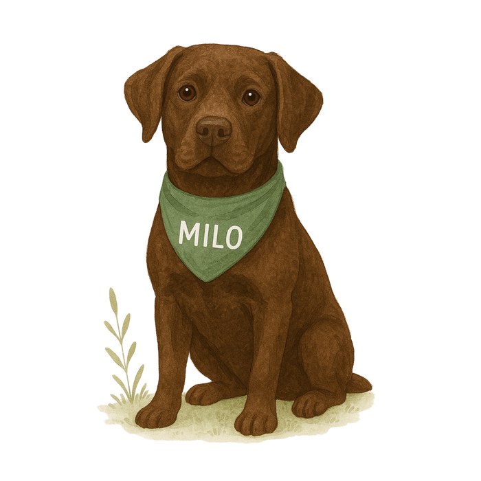 Pets Personalised Organic Tote Bag - Labrador - Printed Bag