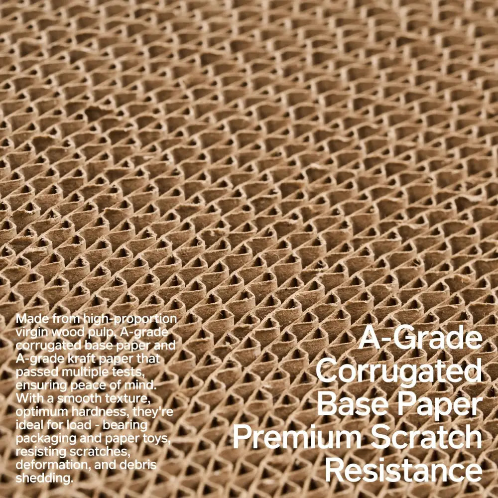 Premium brown and tan corrugated base paper for Pidan Round Cat Scratcher, durable and scratch-resistant