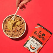 Pooch & Mutt Bionic Biotic 200g supplement powder in bowl with spoon