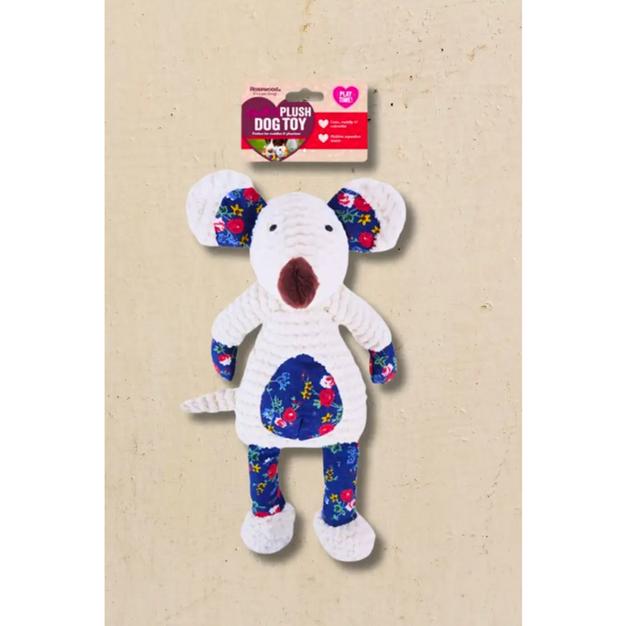 Rosewood Maisie Mouse Plush Dog Toy | Soft plush toy for dogs
