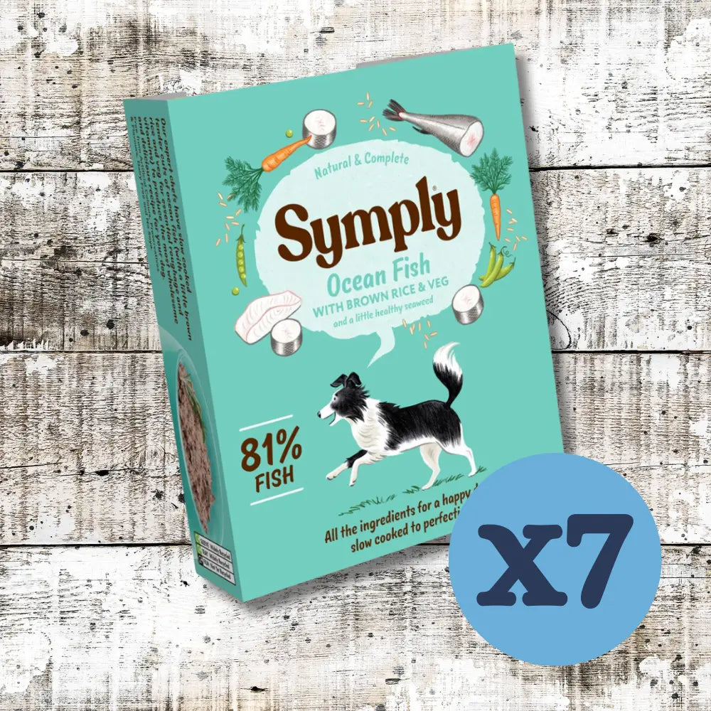 Symply Ocean Fish Adult Wet Dog Food box with 81% ocean fish, brown rice and veggies