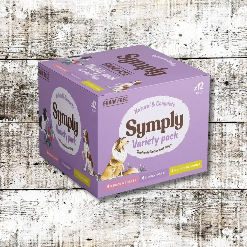 Symply Grain-Free Variety Pack Wet Dog Food Box with Salmon Oil