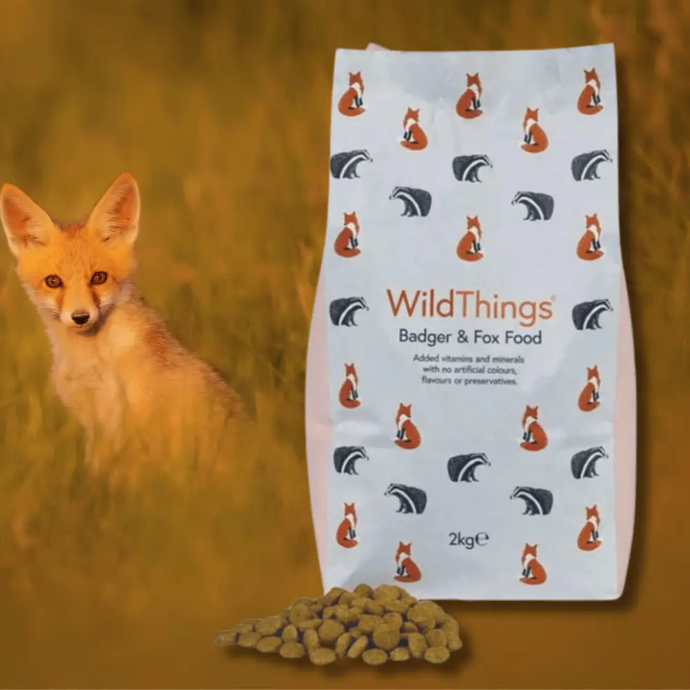 WildThings Badger and Fox Food 2kg Bag with Illustrations