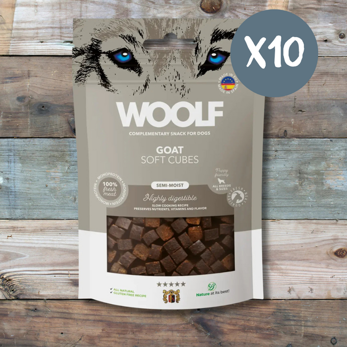 Woolf Soft Cubes Goat - Box of 10 - Natural Treats For Dogs