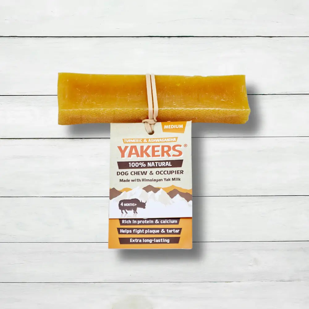 Yakers Turmeric natural dog chew with yak milk and lime juice