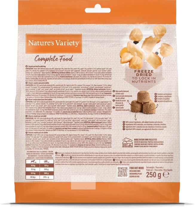 Nature's Variety Complete Freeze Dried Food Adult Chicken 250g Natures Variety