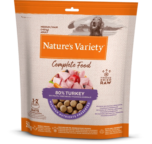 Nature's Variety Complete Freeze Dried Food Adult Turkey 250g Natures Variety