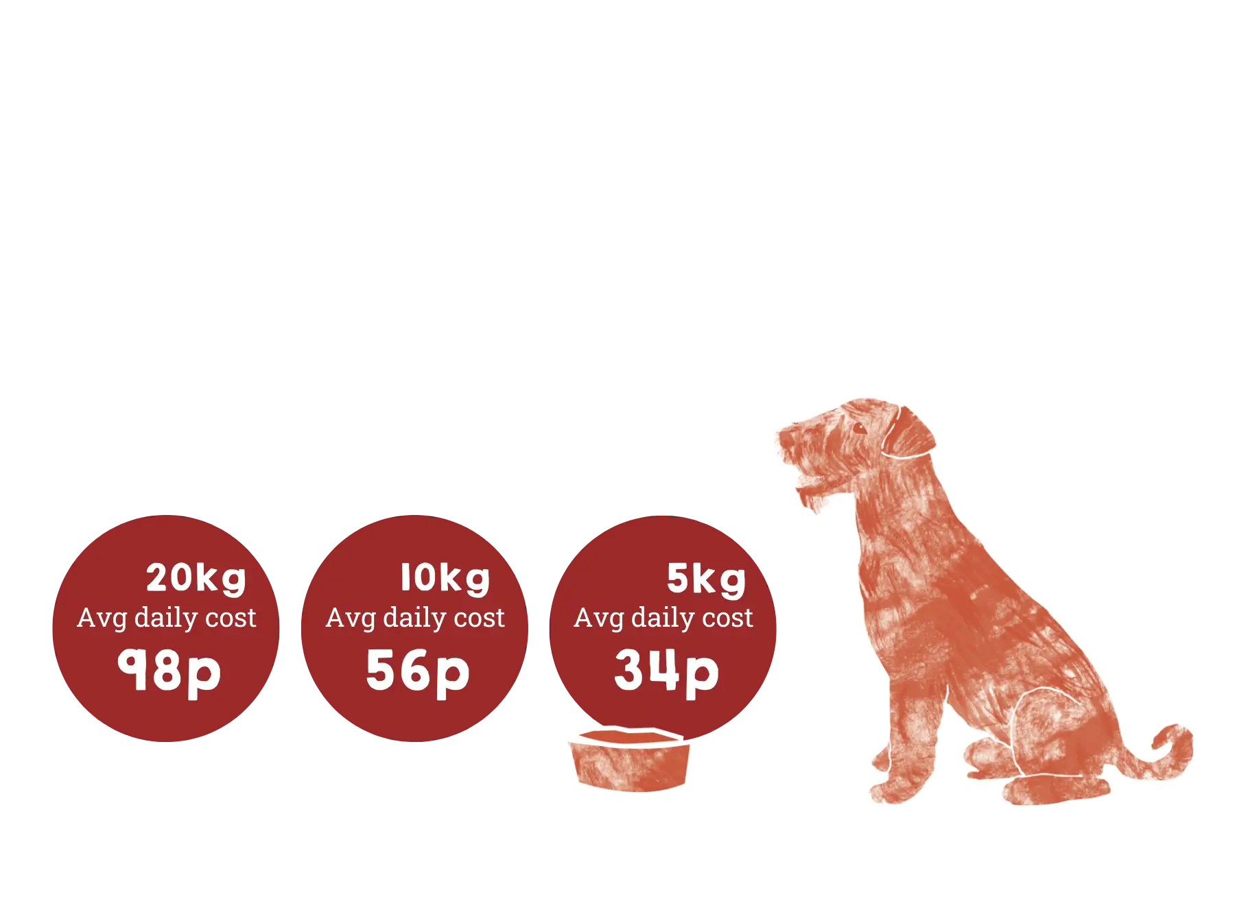 Aflora Grain Free 20kg Dog Food Bag with Brown Dog Graphic