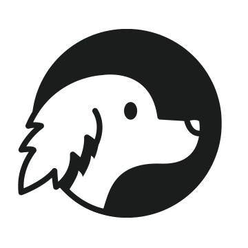 Black and white hedgehog sticker from Gizzls Natural Cat and Dog Treats