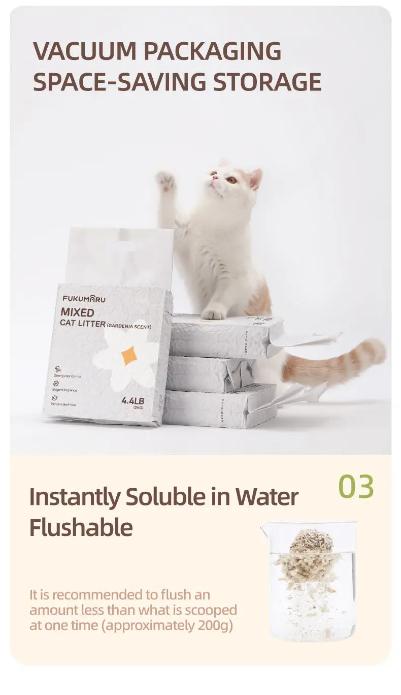 FUKUMARU Gardenia Mixed Tofu Cat Litter