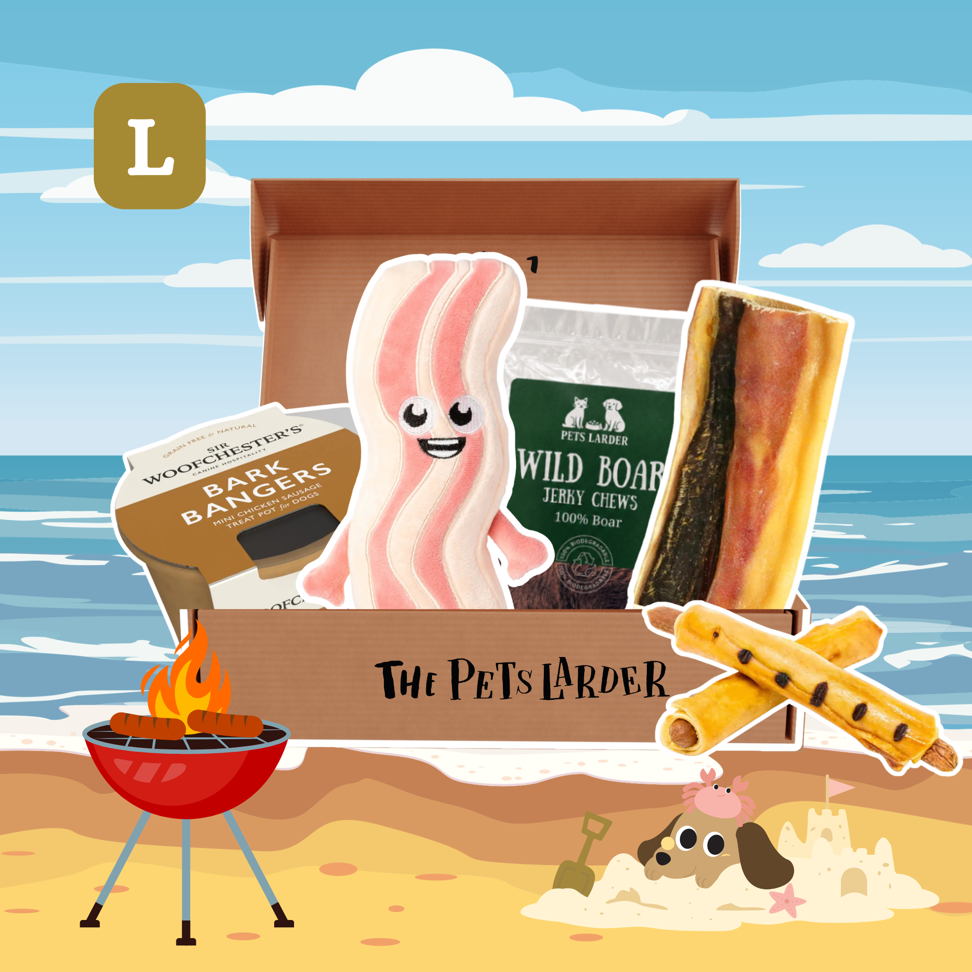 The Pets Larder - Monthly Treat Subscription Box for Dogs Large