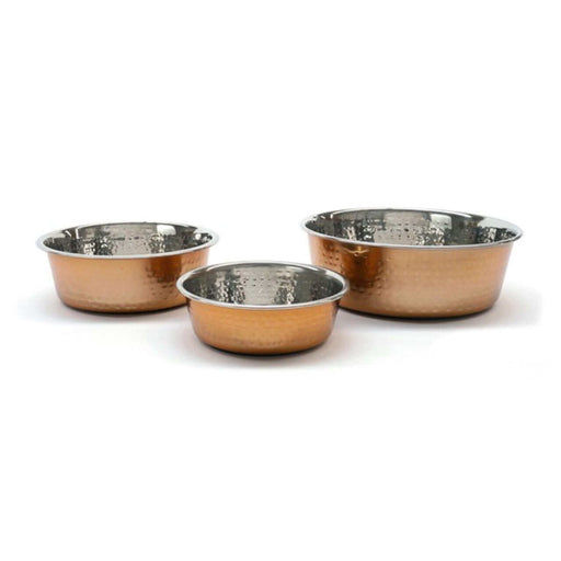Rosewood Hammered Copper Pet Bowl 1900ML