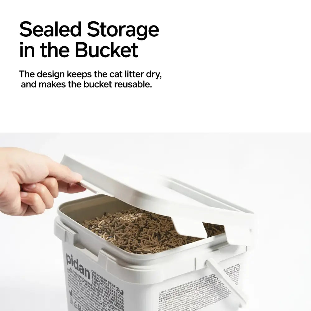 White pidan bucket of 3-in-1 tofu spherical bentonite blend cat litter