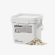 White Pidan’s 3-in-1 blend cat litter bucket with silver lid, tofu spherical bentonite clay