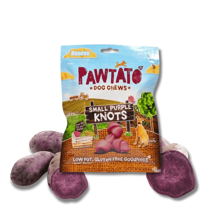 Benevo Pawtato Small Purple Knots Vegan Dog Chew