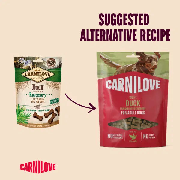 Carnilove Soft Treats for Dogs Duck with Rosemary