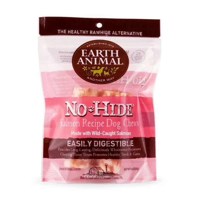 Earth Animal No-Hide Wholesome Salmon Chew - 2 Pack - Natural Dog Chew