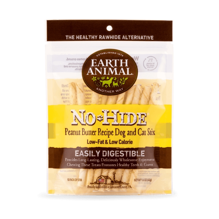 Earth Animal No-Hide Peanut Butter Dog Stix - Natural Dog Chew