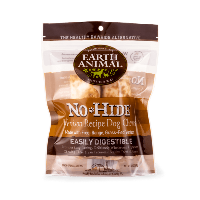Earth Animal No-Hide Venison Chew - 2 Pack - Natural Dog Chew