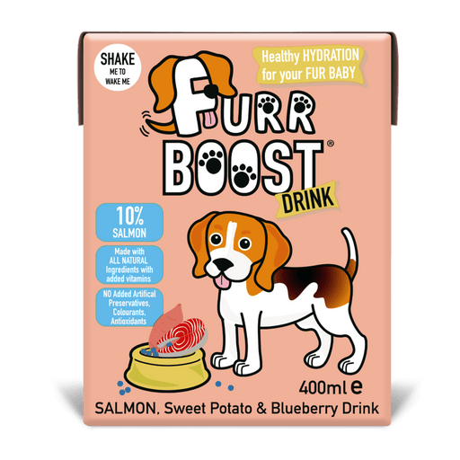 Furr Boost Dog Drink Salmon, Sweet Potato and Blueberry Carton 400ml
