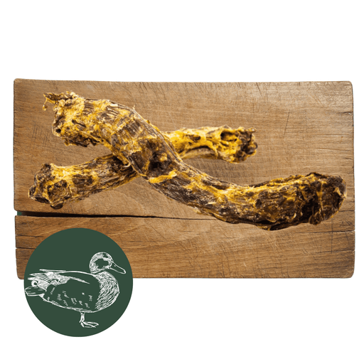 Duck Neck natural dog chew from The Pets Larder Natural Pet Shop.