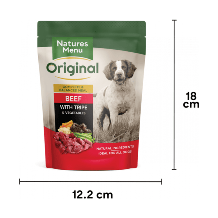 Natures Menu Dog Food Pouch Beef with Tripe - Natural Wet Dog Food