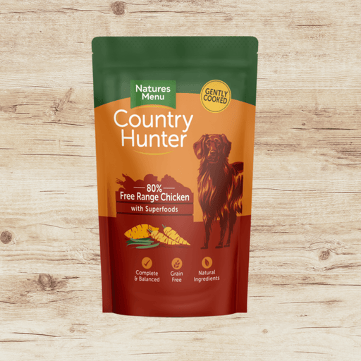 Natures Menu Country Hunter Free Range Chicken Wet Dog Food Pouches - Natural Wet Dog Food