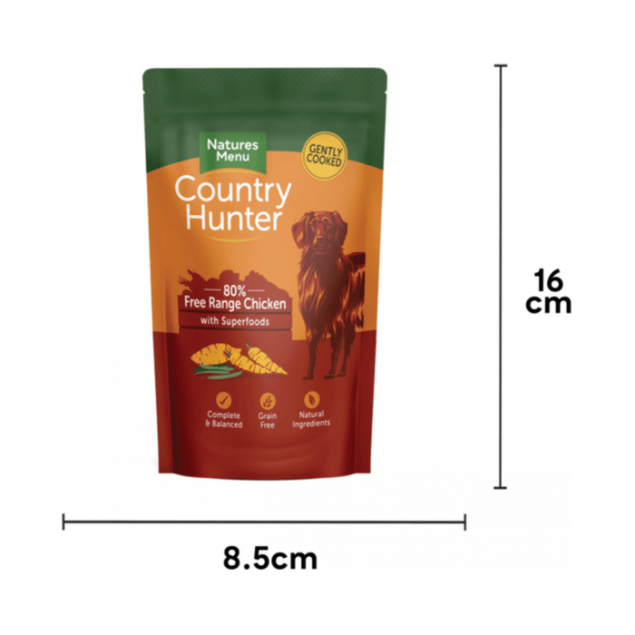 Natures Menu Country Hunter Free Range Chicken Wet Dog Food Pouches - Natural Wet Dog Food