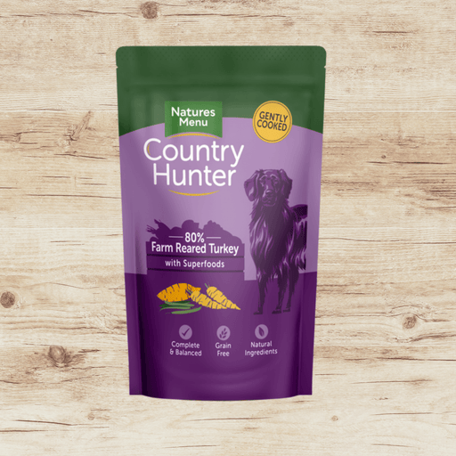 Natures Menu Country Hunter Farm Reared Turkey Wet Dog Food Pouches - Natural Wet Dog Food