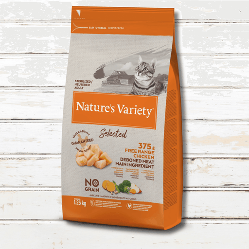 Nature's Variety Selected Dry Free Range Chicken For Adult Cats 1.25kg