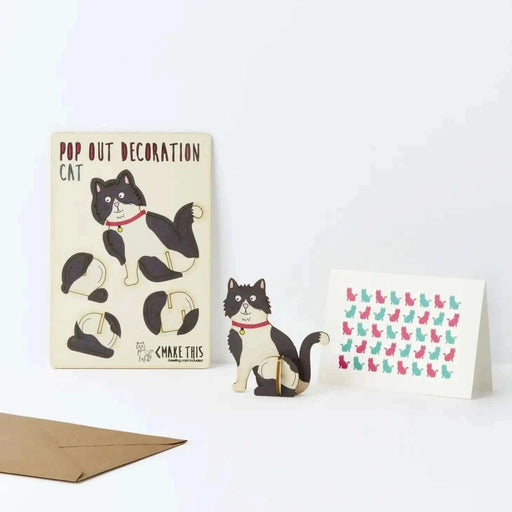 Pop Out Card Company Black and White Cat | Gifts for pet lovers