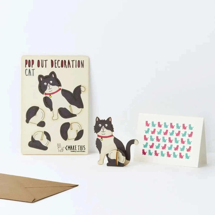 Pop Out Card Company Black and White Cat | Gifts for pet lovers