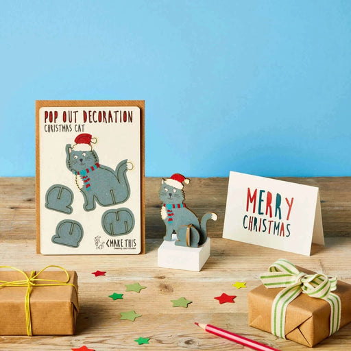 Pop Out Card Company Christmas Black Cat | Gift for pet lovers