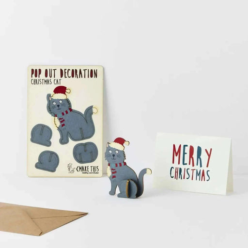 Pop Out Card Company Christmas Black Cat | Gift for pet lovers