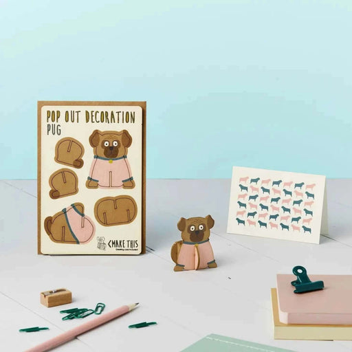 Pop Out Card Company Pug | Gifts for animal lovers