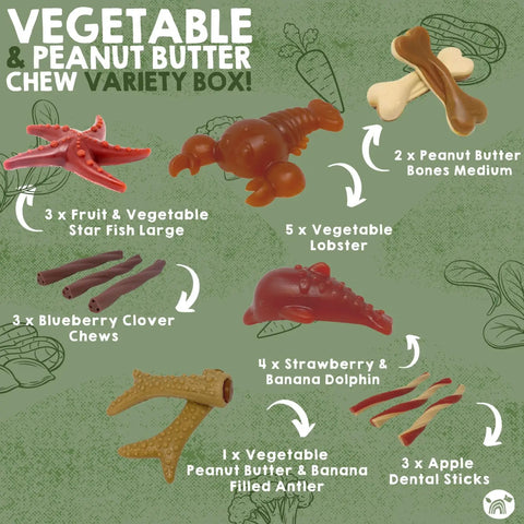 Natural Cornish Pet Vegetable Dog Chews Variety Box