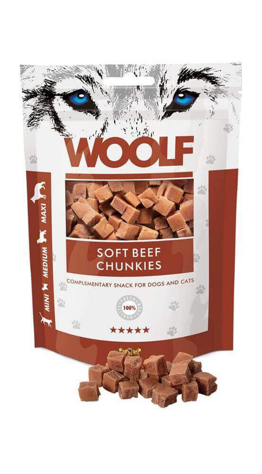 Woof Soft Beef Chunkies | Natural treats for dogs.