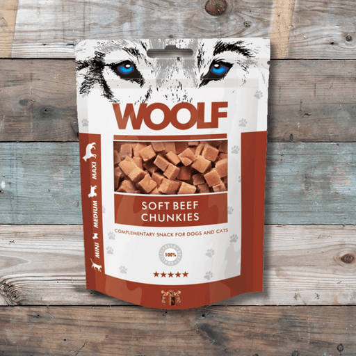 Woof Soft Beef Chunkies | Natural treats for dogs.