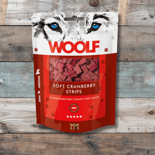 Woolf Soft Cranberry Strips | Natural treats for dogs.