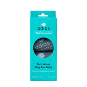 Adios Poo Bags for Dogs 60 bags on 4 rolls | Natural plastic free dog poo bags