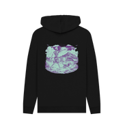 Black Printed Hoody Back