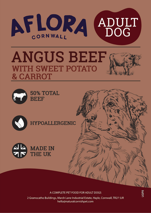 Aflora Angus Beef with Sweet Potato 6kg Grain Free Dog Food - Natural Dry Dog Food